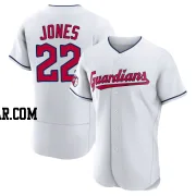 Nolan Jones Men's Cleveland Guardians White Authentic Home Jersey