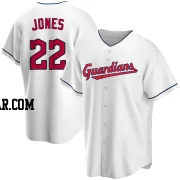 Nolan Jones Men's Cleveland Guardians White Replica Home Jersey