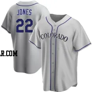 Nolan Jones Men's Colorado Rockies Gray Replica Road Jersey