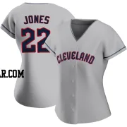 Nolan Jones Women's Cleveland Guardians Gray Replica Road Jersey