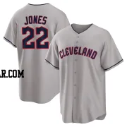 Nolan Jones Youth Cleveland Guardians Gray Replica Road Jersey