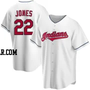 Nolan Jones Youth Cleveland Guardians White Replica Home Jersey