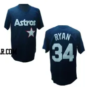 Nolan Ryan Men's Houston Astros Blue Authentic Throwback Jersey