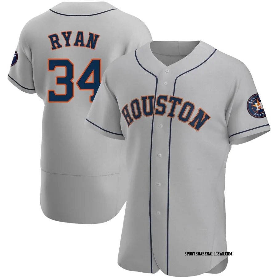 Nolan Ryan Men's Houston Astros Gray Authentic Road Jersey