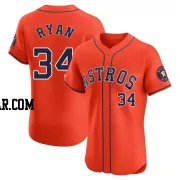 Nolan Ryan Men's Houston Astros Orange Elite Alternate Vapor Premier Jersey
