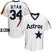 Nolan Ryan Men's Houston Astros White Authentic Throwback Jersey