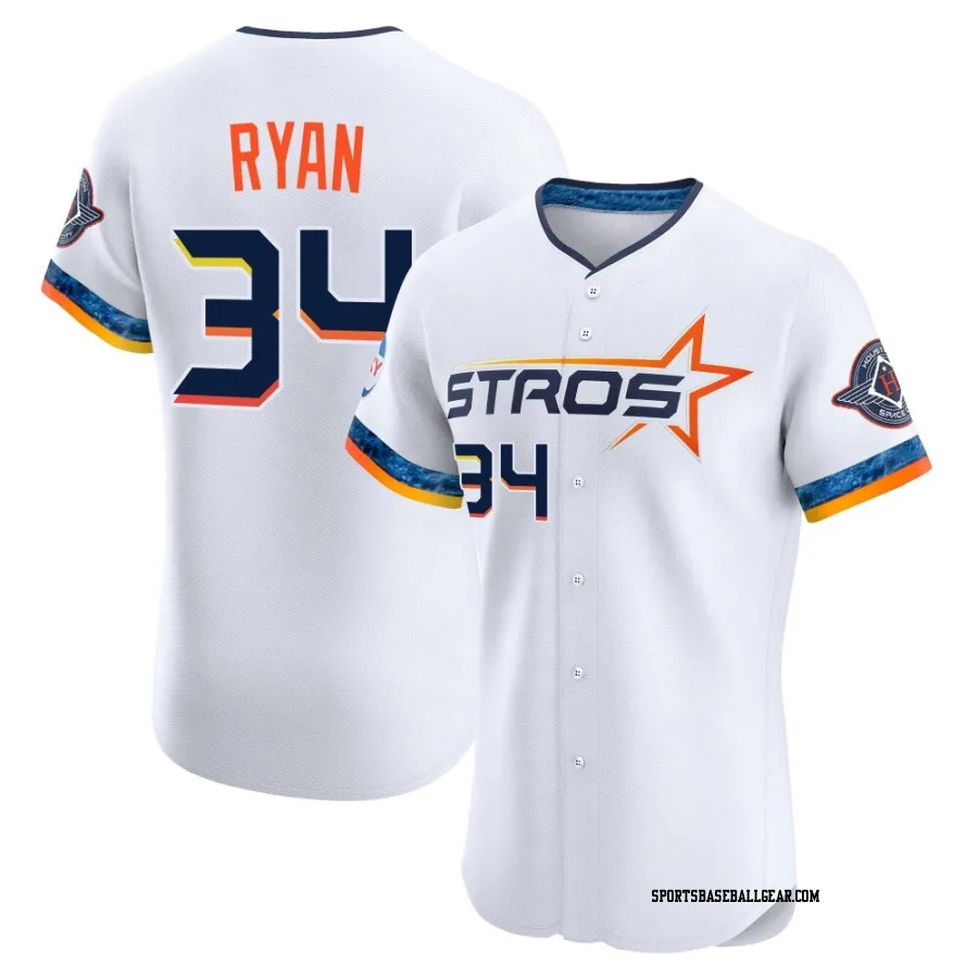 Nolan Ryan Men's Houston Astros White Elite 2025 City Connect Jersey