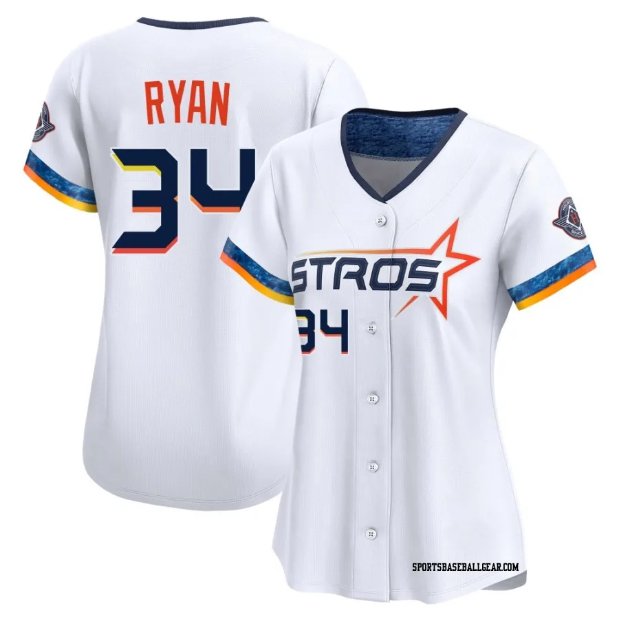 Nolan Ryan Women's Houston Astros White Limited 2025 City Connect Jersey
