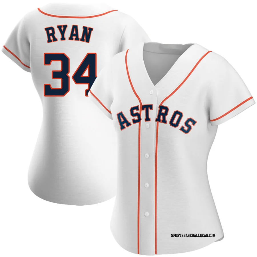 Nolan Ryan Women's Houston Astros White Replica Home Jersey