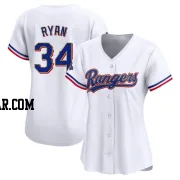 Nolan Ryan Women's Texas Rangers Gold Limited White 2024 Collection Jersey