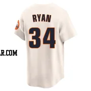 Nolan Ryan Youth Houston Astros Cream Limited Throwback Cooperstown Collection Jersey
