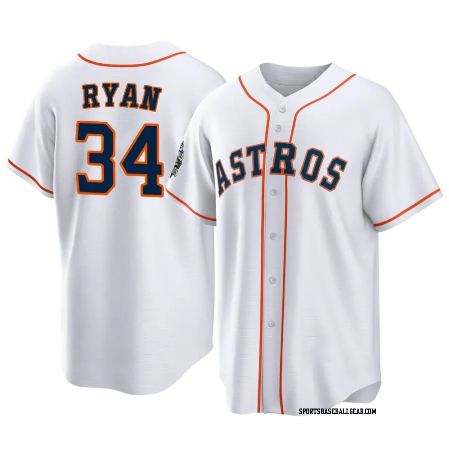 Nolan Ryan Youth Houston Astros White Replica 2022 World Series Home Jersey