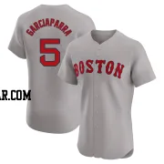 Nomar Garciaparra Men's Boston Red Sox Gray Elite Road Jersey