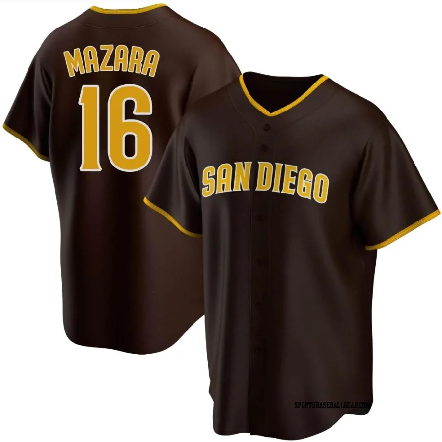 Nomar Mazara Men's San Diego Padres Brown Replica Road Jersey