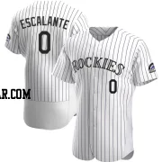 Oby Escalante Men's Colorado Rockies White Authentic Home Jersey