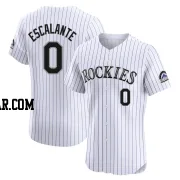 Oby Escalante Men's Colorado Rockies White Elite Home Jersey