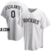 Oby Escalante Men's Colorado Rockies White Replica Home Jersey