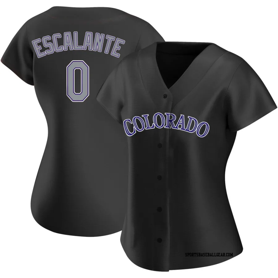 Oby Escalante Women's Colorado Rockies Black Authentic Alternate Jersey