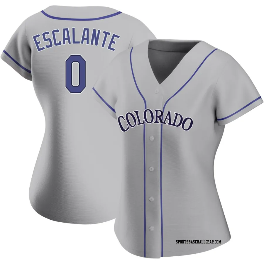 Oby Escalante Women's Colorado Rockies Gray Replica Road Jersey