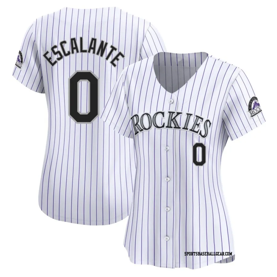 Oby Escalante Women's Colorado Rockies White Limited Home Jersey