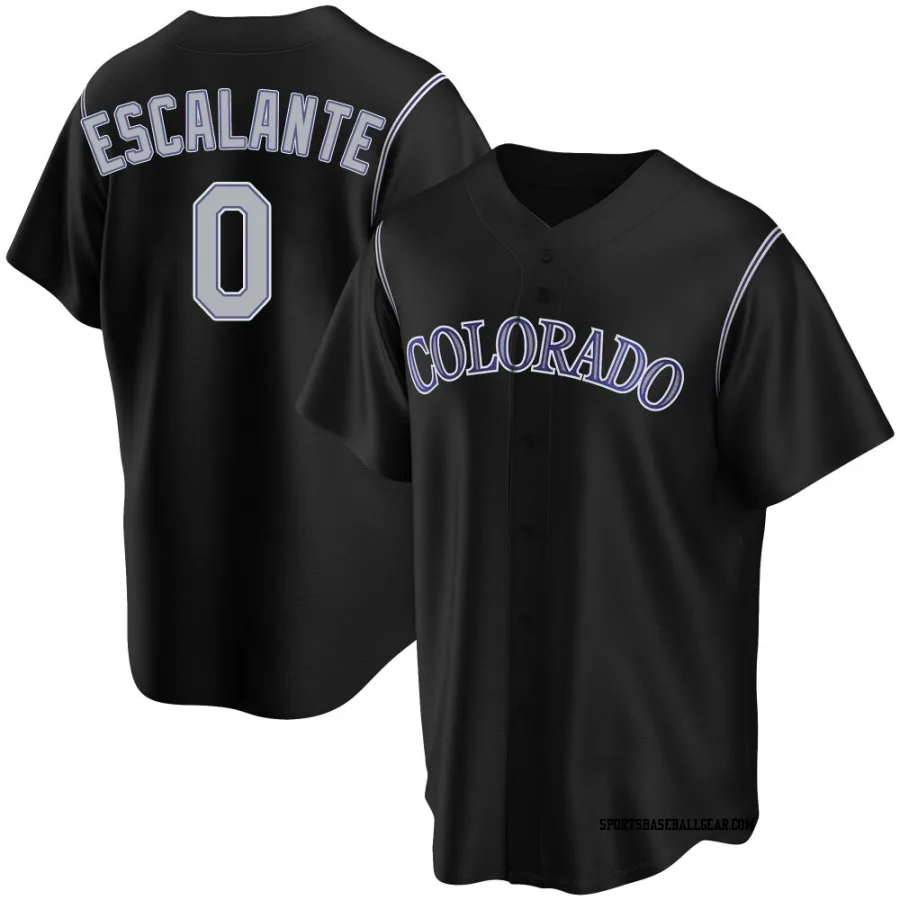 Oby Escalante Youth Colorado Rockies Black Replica Alternate Jersey