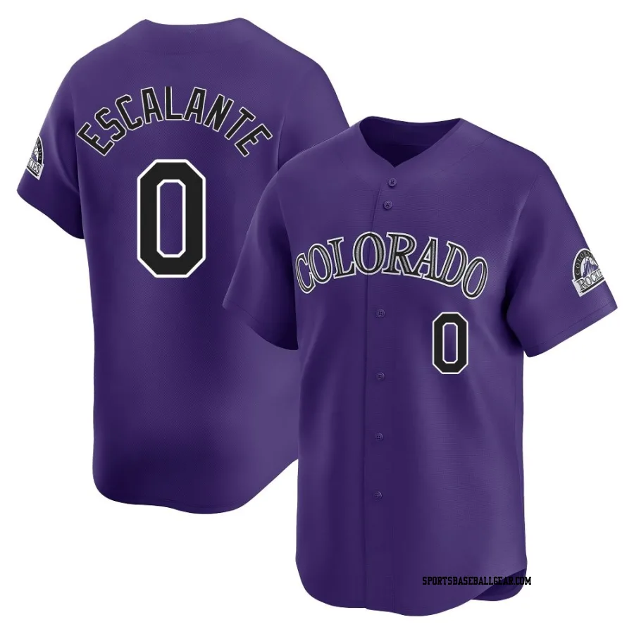 Oby Escalante Youth Colorado Rockies Purple Limited Alternate Jersey