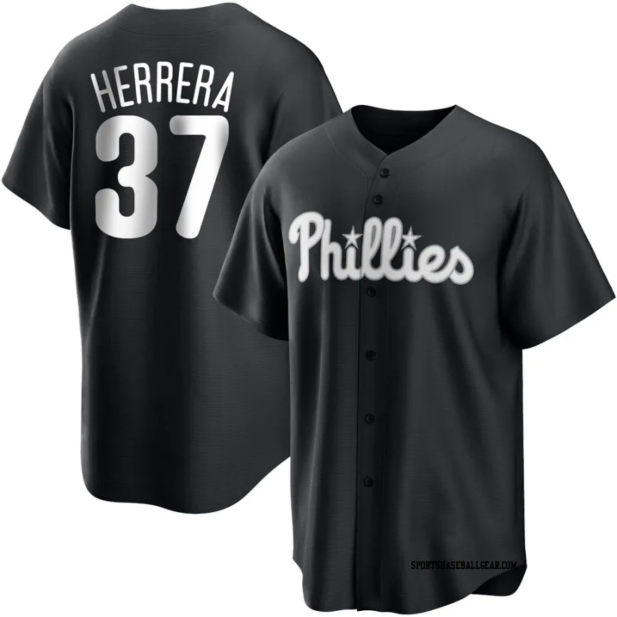 Odubel Herrera Men's Philadelphia Phillies Black/White Replica Jersey