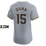Oliver Dunn Men's Milwaukee Brewers Gray Elite Road Jersey