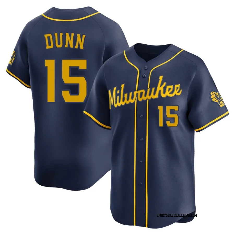 Oliver Dunn Men's Milwaukee Brewers Navy Limited Alternate Jersey