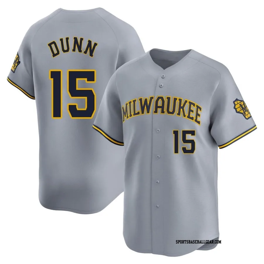 Oliver Dunn Youth Milwaukee Brewers Gray Limited Away Jersey