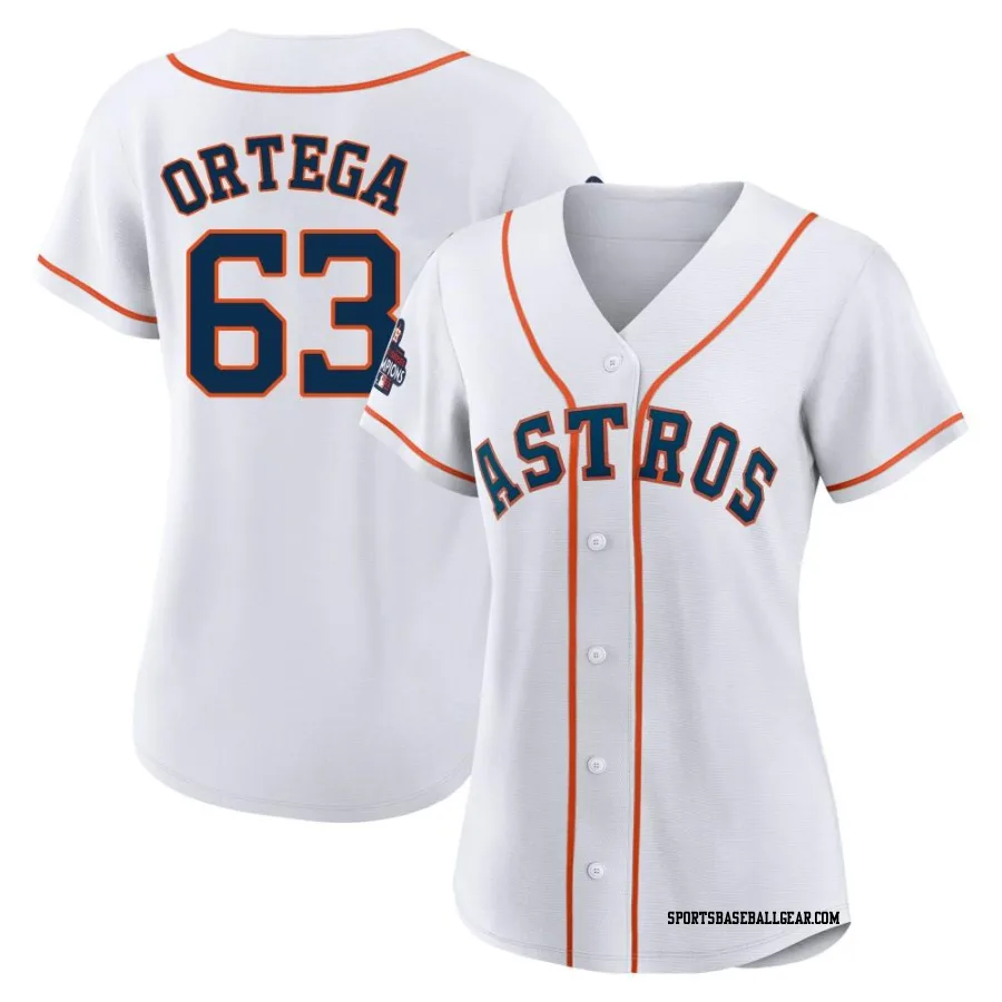 Oliver Ortega Women's Houston Astros White Authentic 2022 World Series Champions Home Jersey