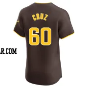 Omar Cruz Men's San Diego Padres Brown Elite Road Vapor Premier Jersey