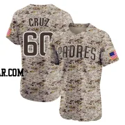 Omar Cruz Men's San Diego Padres Camo Elite Alternate Vapor Premier Jersey
