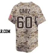 Omar Cruz Men's San Diego Padres Camo Limited 2nd Alternate Jersey