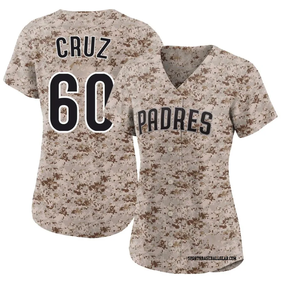 Omar Cruz Women's San Diego Padres Camo Limited 2nd Alternate Jersey