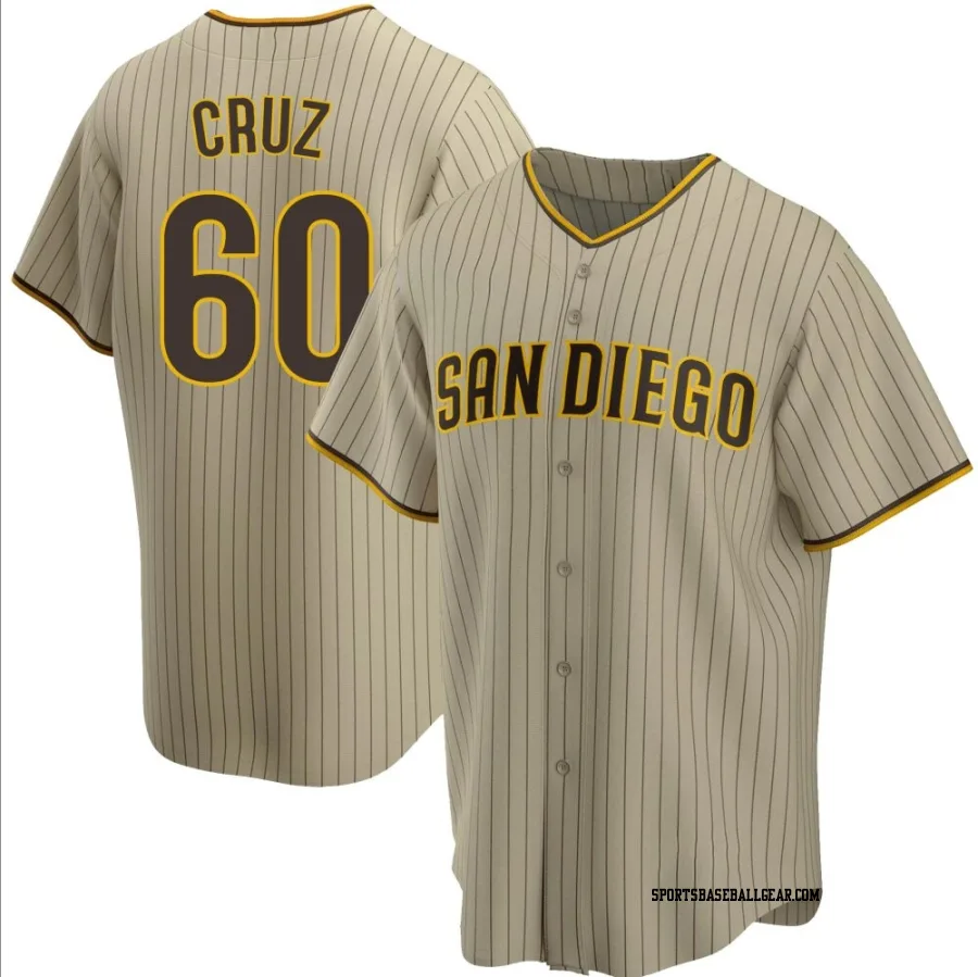 Omar Cruz Youth San Diego Padres Sand/Brown Replica Alternate Jersey