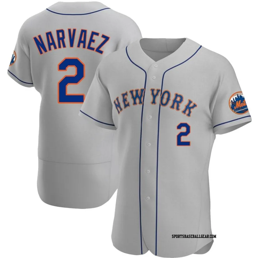 Omar Narvaez Men's New York Mets Gray Authentic Road Jersey