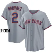 Omar Narvaez Youth New York Mets Gray Replica Away 2.0 Jersey