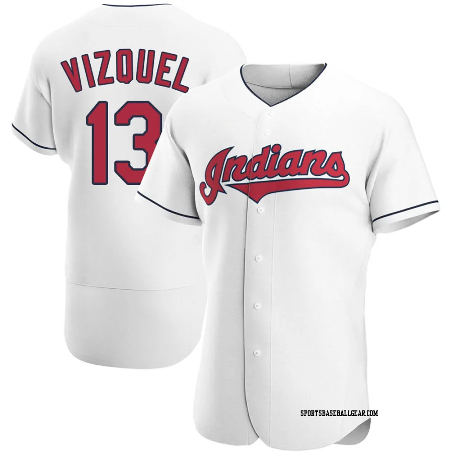 Omar Vizquel Men's Cleveland Guardians White Authentic Home Jersey