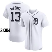 Omar Vizquel Men's Detroit Tigers White Elite Home Patch Jersey