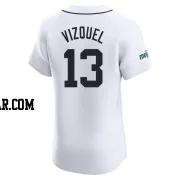 Omar Vizquel Men's Detroit Tigers White Elite Home Patch Jersey