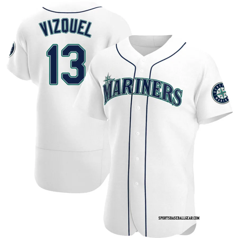 Omar Vizquel Men's Seattle Mariners White Authentic Home Jersey
