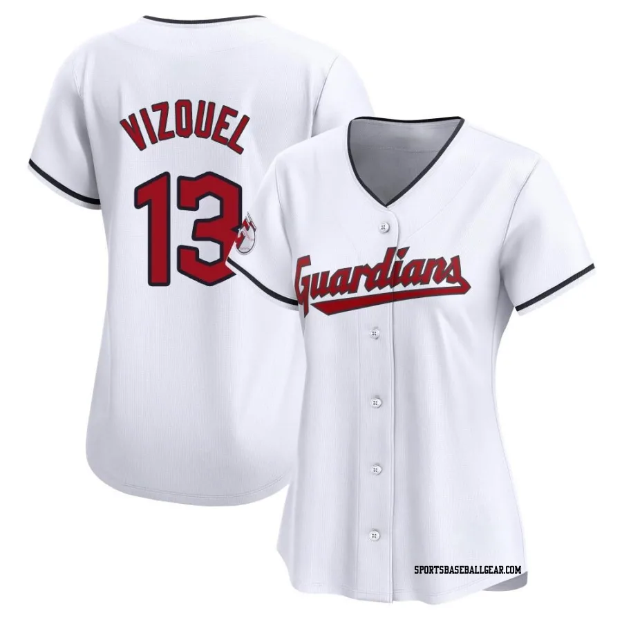 Omar Vizquel Women's Cleveland Guardians White Limited Home Jersey