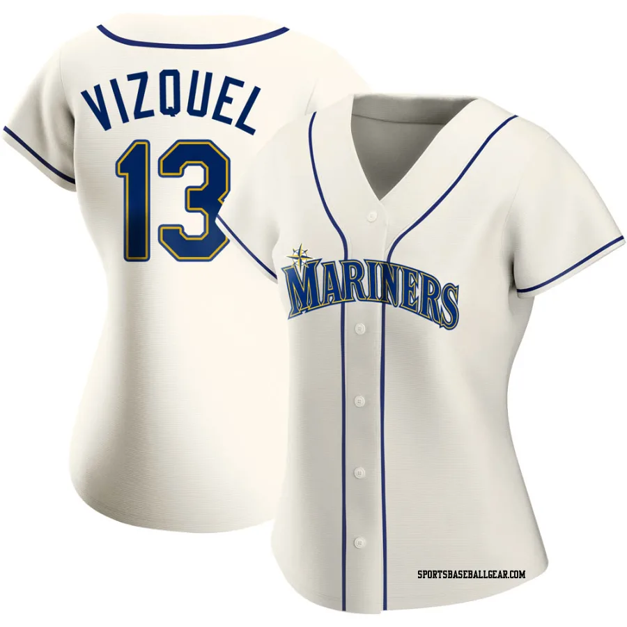 Omar Vizquel Women's Seattle Mariners Cream Authentic Alternate Jersey
