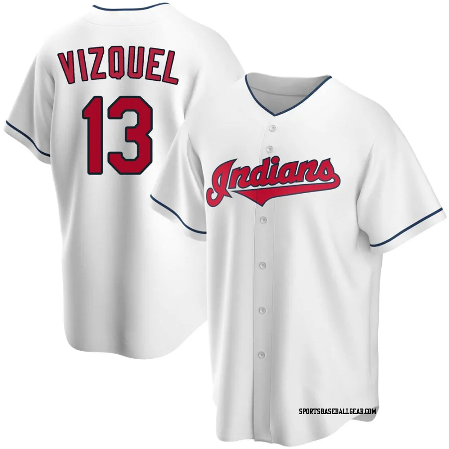 Omar Vizquel Youth Cleveland Guardians White Replica Home Jersey