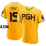 Oneil Cruz Men's Pittsburgh Pirates Gold Authentic 2023 City Connect Jersey