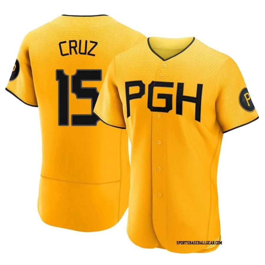 Oneil Cruz Men's Pittsburgh Pirates Gold Authentic 2023 City Connect Jersey