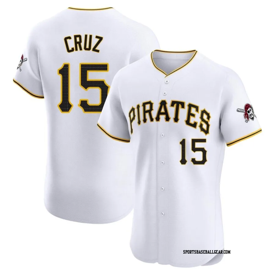 Oneil Cruz Men's Pittsburgh Pirates White Elite Home Jersey