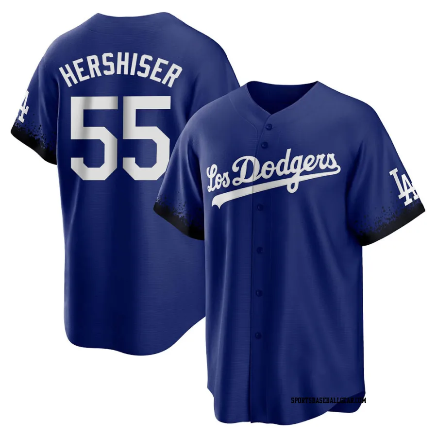 Orel Hershiser Men's Los Angeles Dodgers Royal Replica 2021 City Connect Jersey