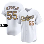 Orel Hershiser Youth Los Angeles Dodgers Gold Limited White 2025 Collection Jersey